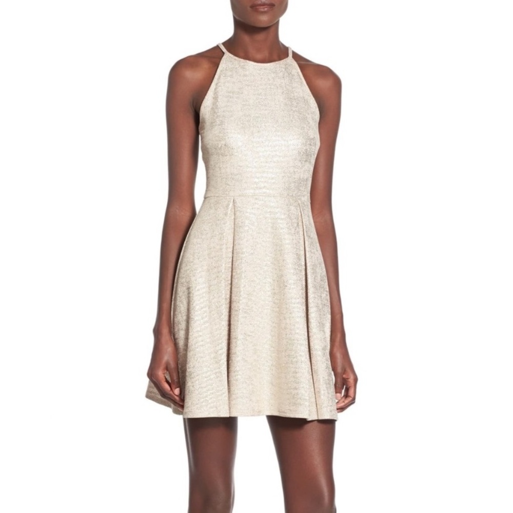 Nordstrom high-neck fit and flare dress